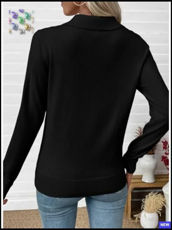 Lightweight Wool Blend Cardigan Classic Lapel Collar Button Down Relaxed Fit - Picture 6 of 7